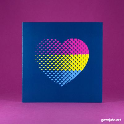 Heart: Pansexual Pride Card