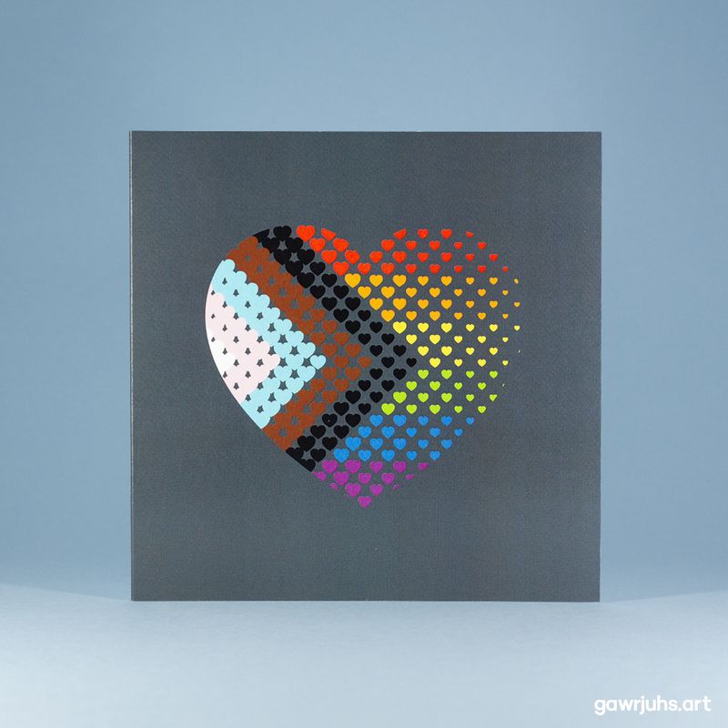 Heart: Progress Pride Card