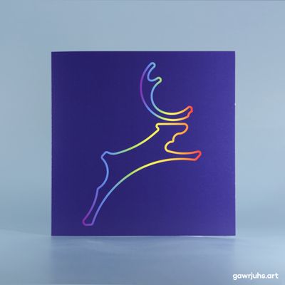 Rainbow Reindeer Card