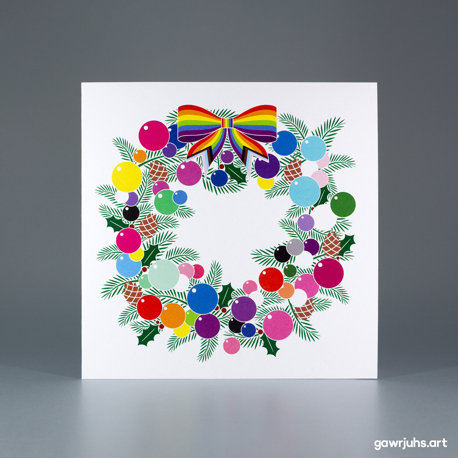 Wreath : Progress Pride Card