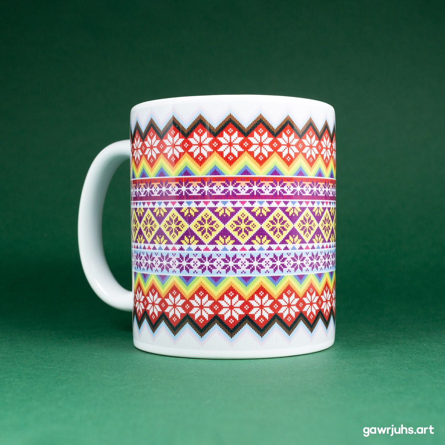 Fair Isle: Progress Pride Mug