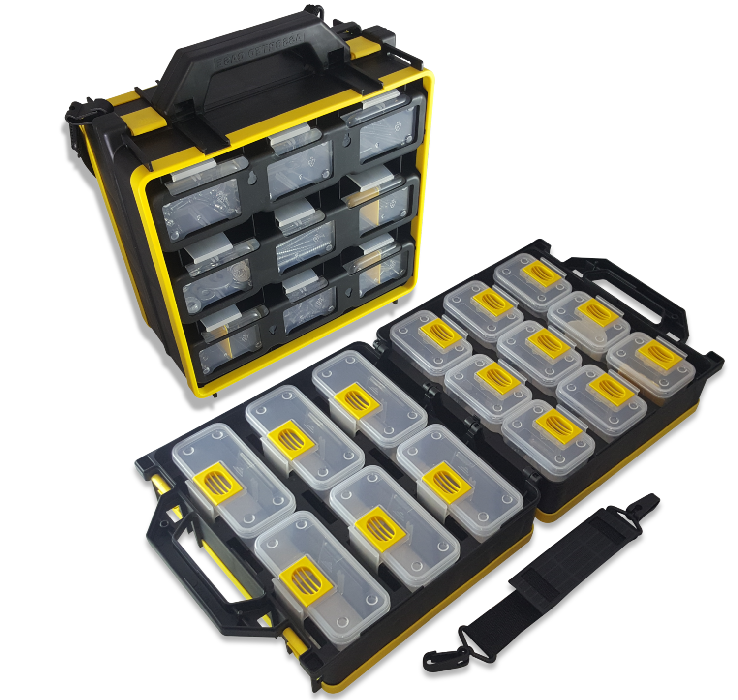 Dual Compartment Organizer Case Combo Set