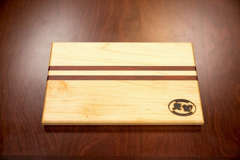 Maple, & Padauk Hardwood Cutting Board (Face Grain)
