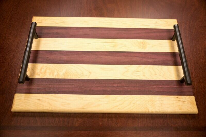 Maple & Purple Heart Serving Tray