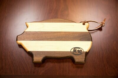 Pig Cutting Board - Face Grain (Walnut & Maple)