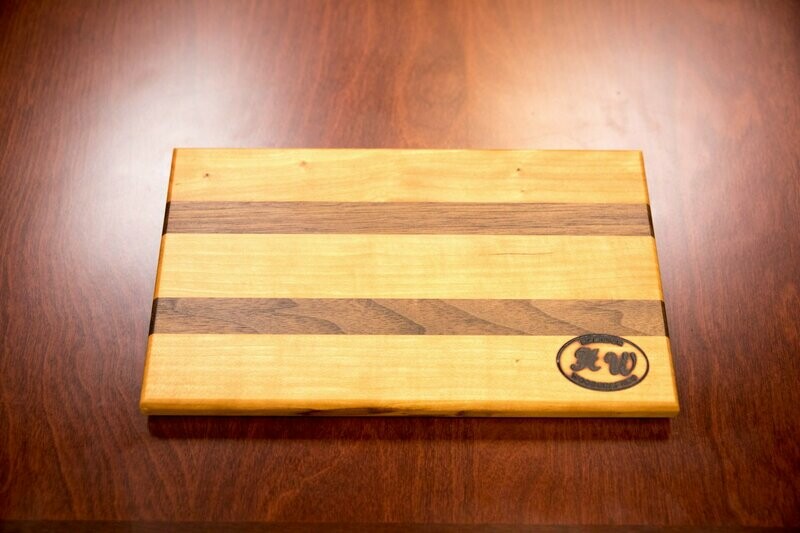 Cherry & Walnut Hardwood Cutting Board (Face Grain)