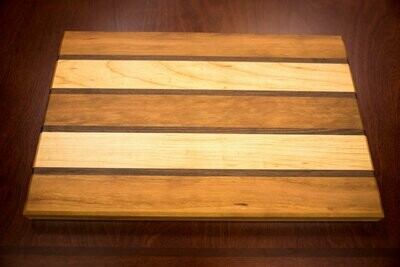 Large Cherry, Walnut & Maple Hardwood Cutting Board (Face Grain)