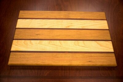 Large Cherry, Maple & Paduak Hardwood Cutting Board (Face Grain)