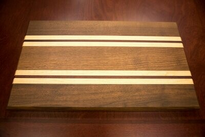 Extra Large Maple, Padauk, & Walnut Hardwood Cutting Board (Face Grain)