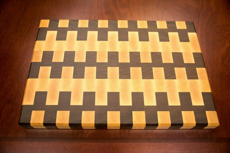 End Grain Cutting Board - Maple and Walnut