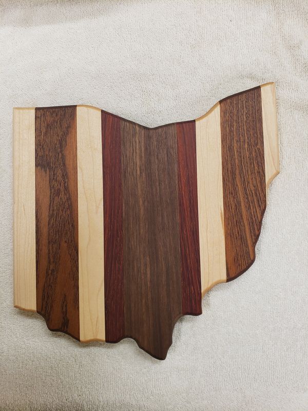 Ohio Shaped Cutting Board (Face Grain)
