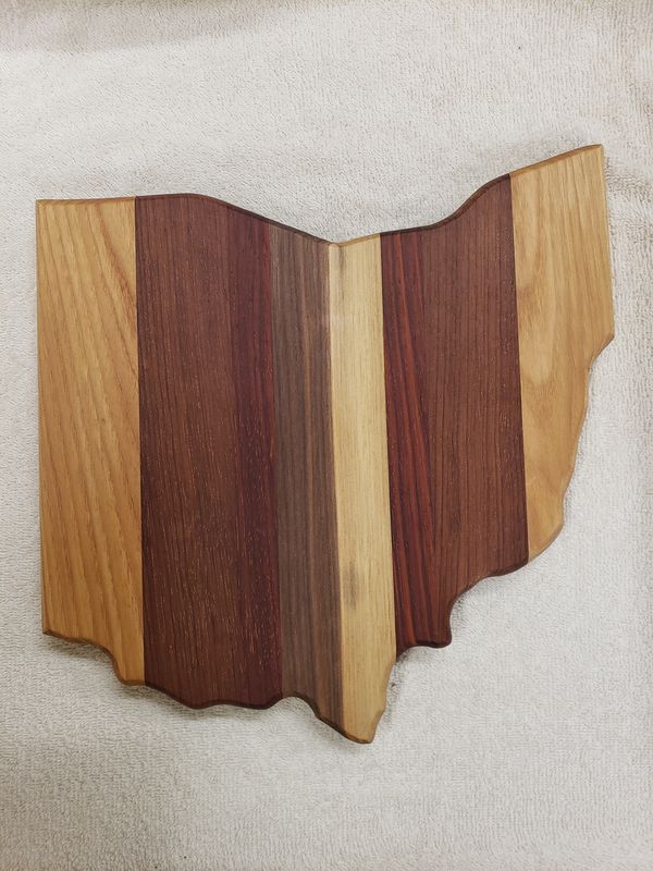Ohio Shaped Cutting Board (Face Grain)