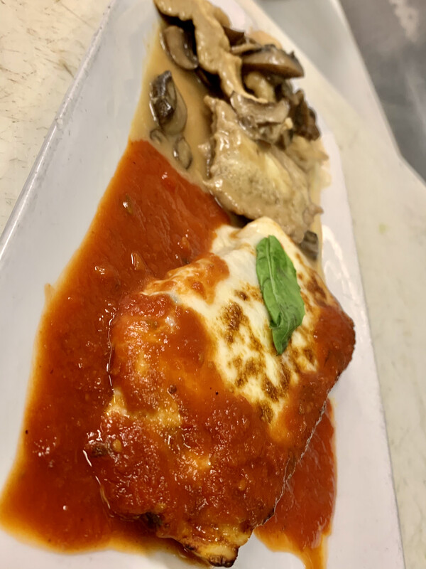 9 Otto  Veal & chicken marsala with lasagna