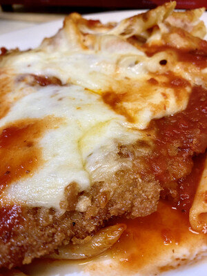 10 Dieci Veal parmigiana & baked penne