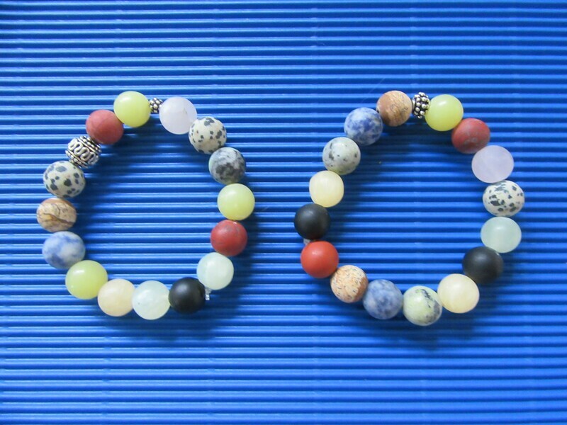 Multi coloured Agate bracelets