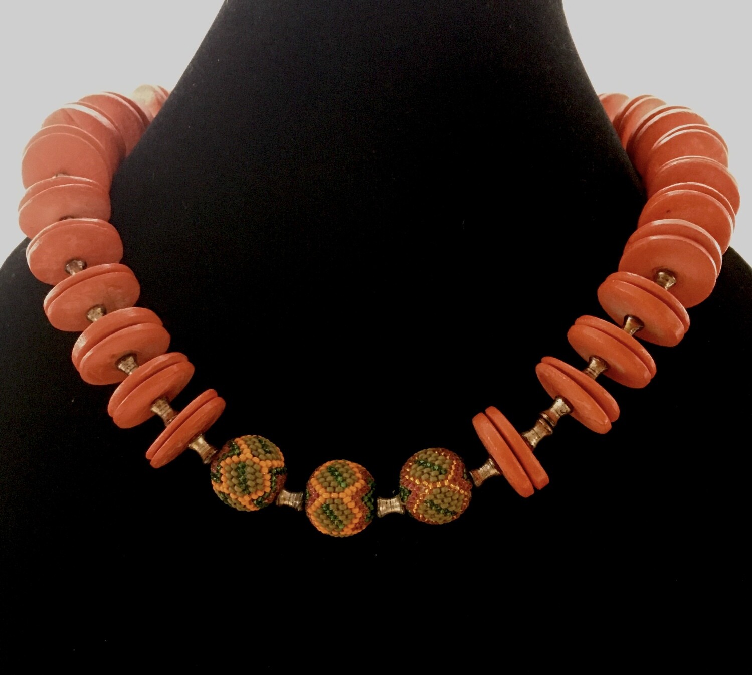 Orange splendour necklace