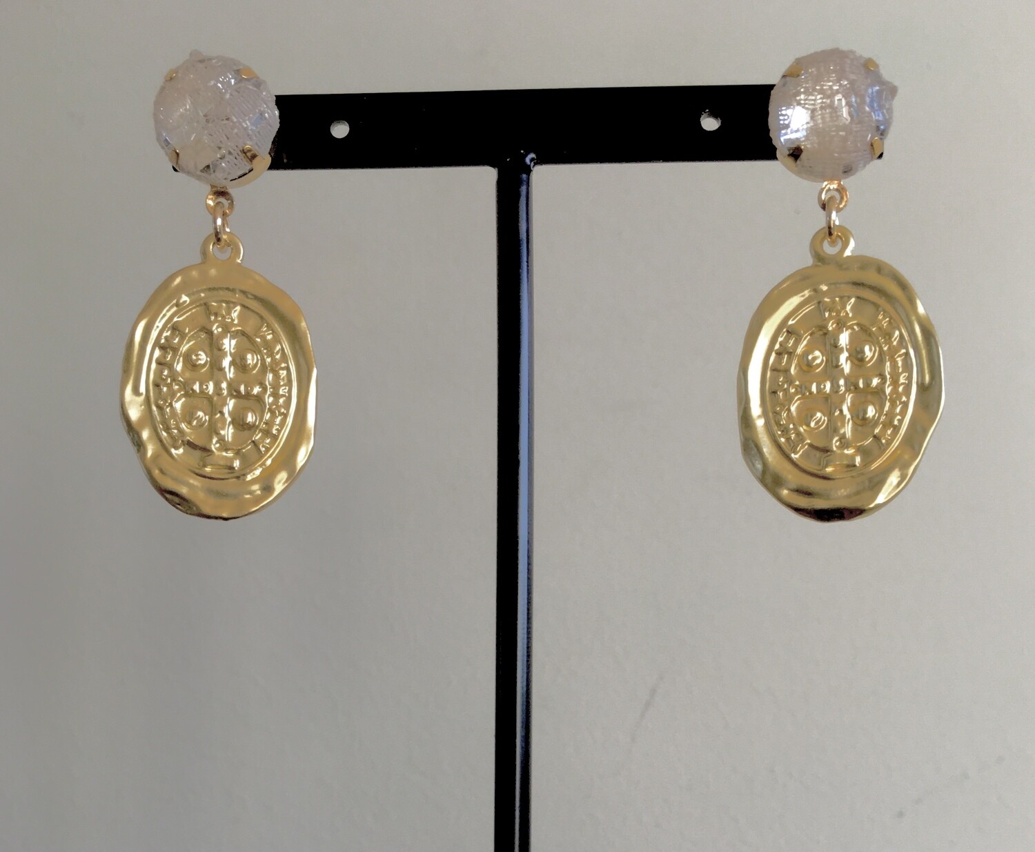 Antique coin earrings