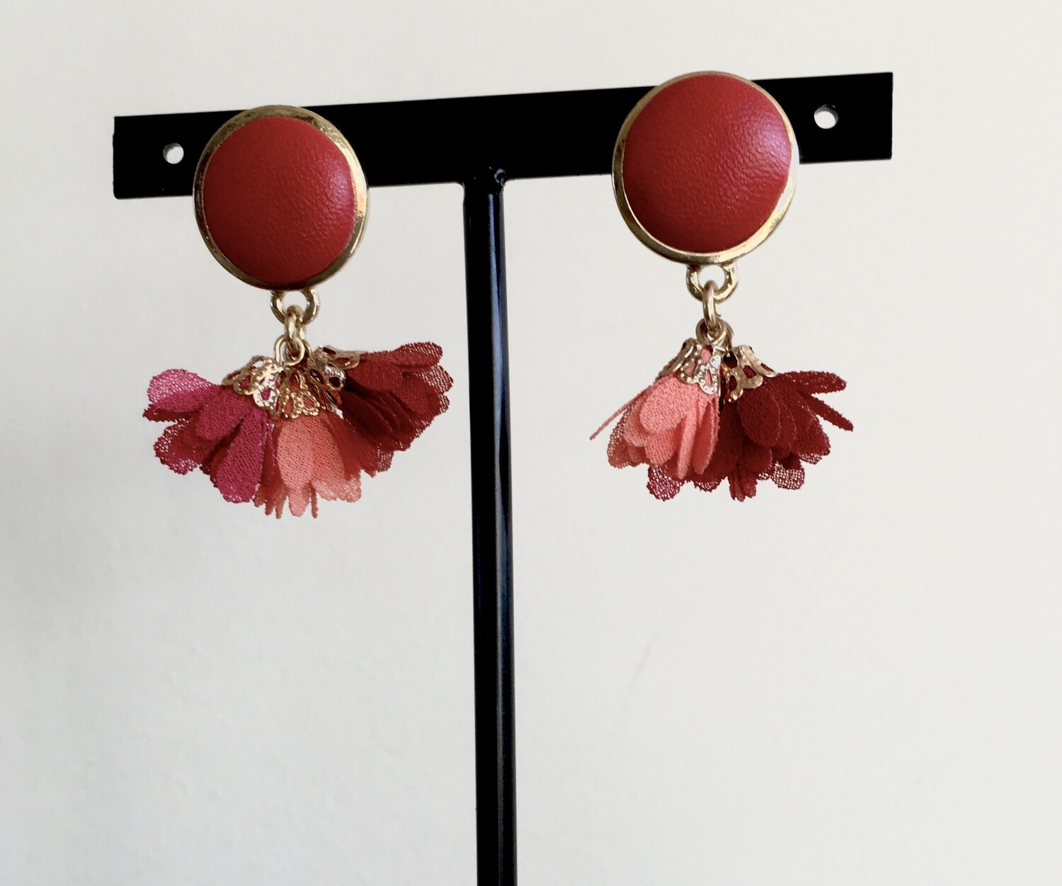Rose tutu earrings