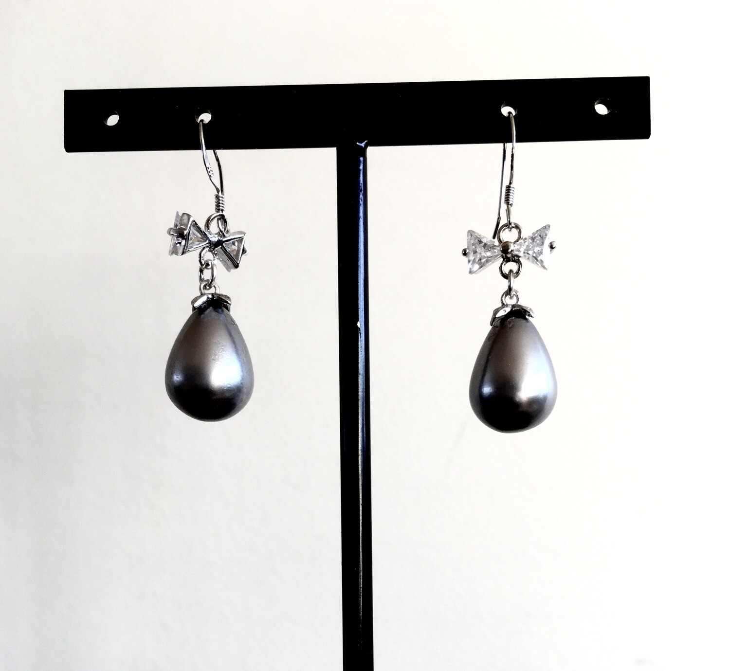 Black grape earrings