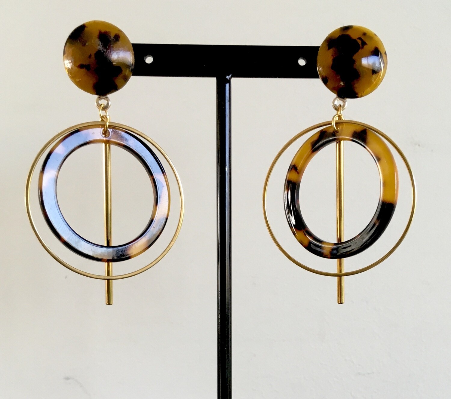 Brown Saturn earrings