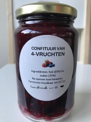 Confituur van 4-vruchten (380 ml)