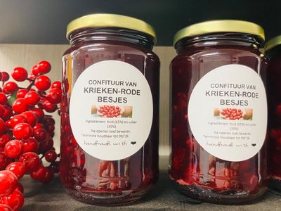 Confituur van krieken-rode besjes (380 ml)