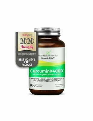 Curcumin X4000 with added fenugreek- 180 Capsules