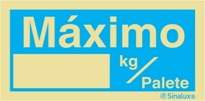 P2913 PVC fotoluminescente 200x100 TIPO 1