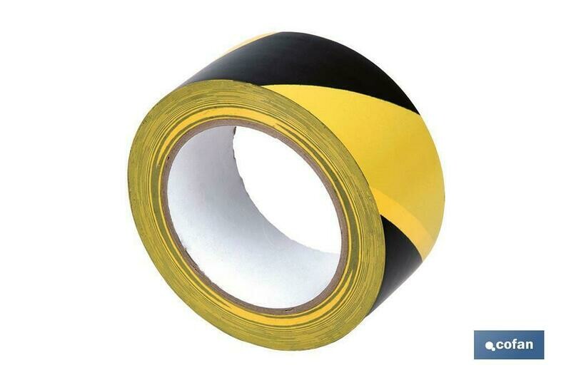 Fita Adesiva PVC Amarela/Preta