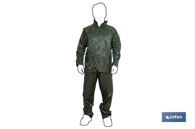 Fato de Chuva Verde em Nylon