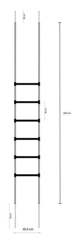 Touwladder kunststof sporten 3M