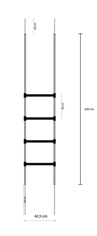 Touwladder kunststof sporten 2M