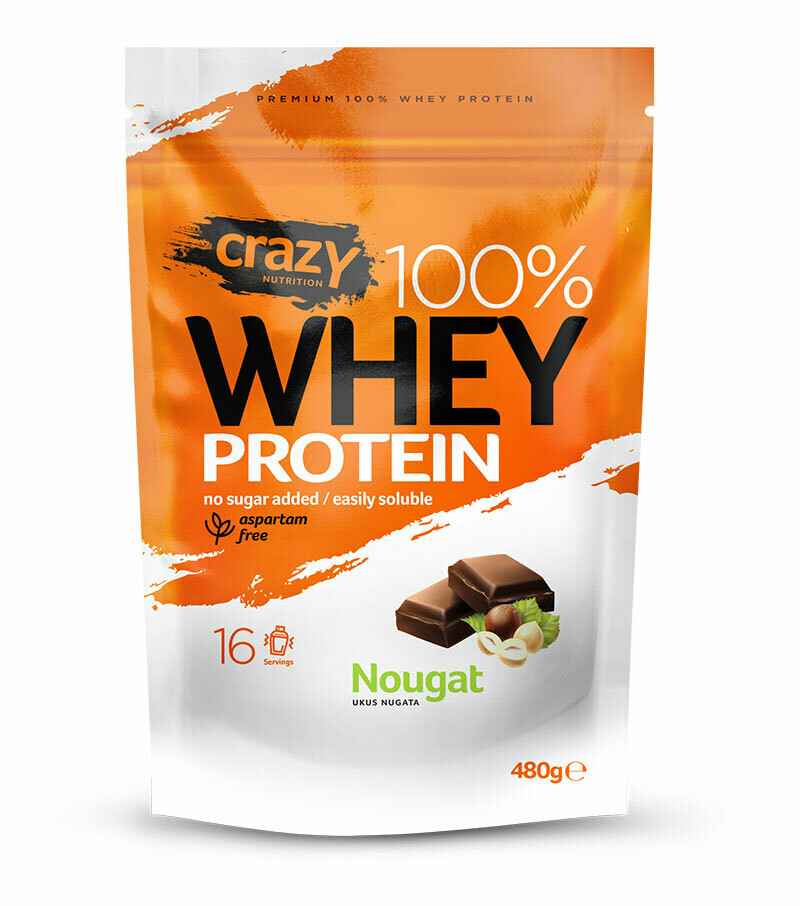 Whey protein 480g - Nougat Whey Protein Crazy Nutrition Nugat
