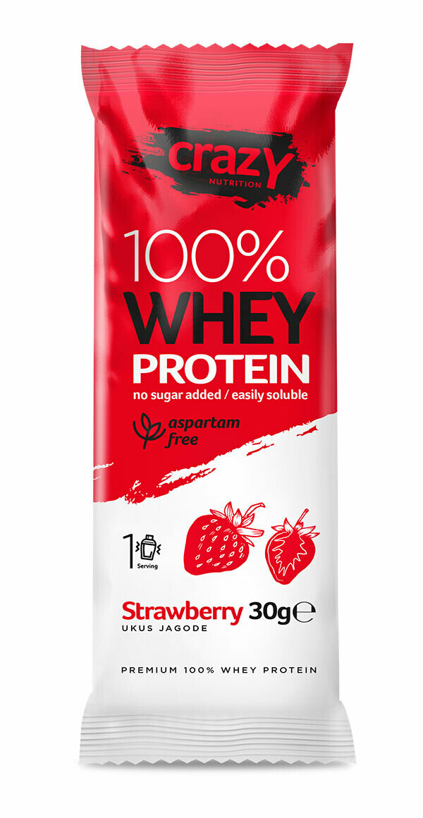 Whey protein - Jagoda (30g) Whey Protein Crazy Nutrition jagoda