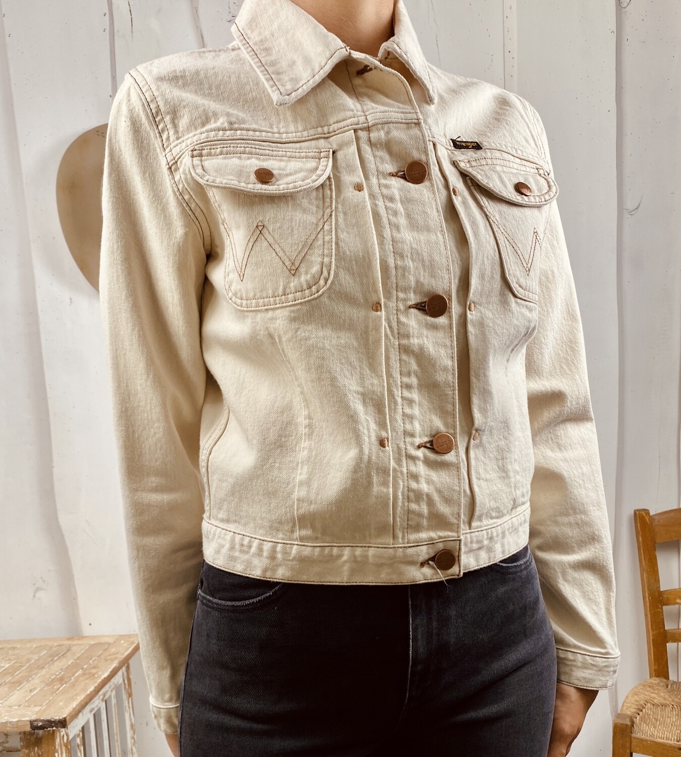 Retrò Western jacket-natural sand