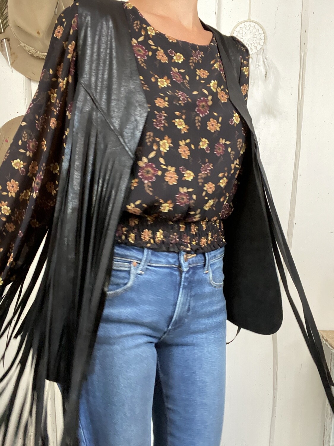 Old style vest Black