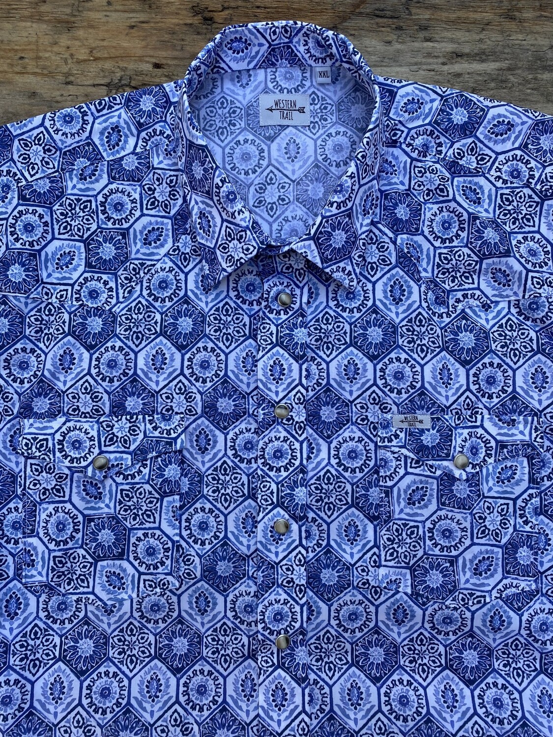 Camicia uomo - GEOMETRIC BLUE