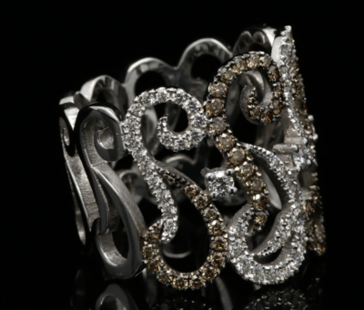 18 Kt witgouden ring