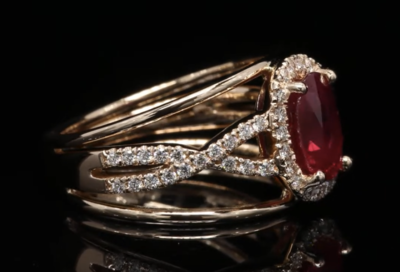 18 Kt roségouden ring