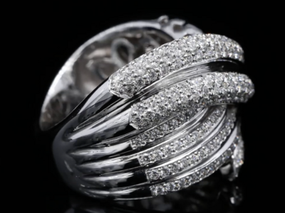 18 Kt witgouden ring