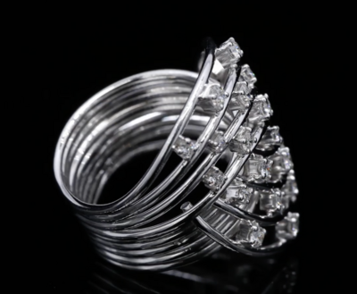 18 Kt witgouden ring