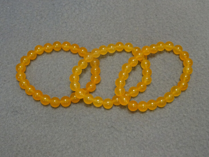 Gele agaat kogelarmband