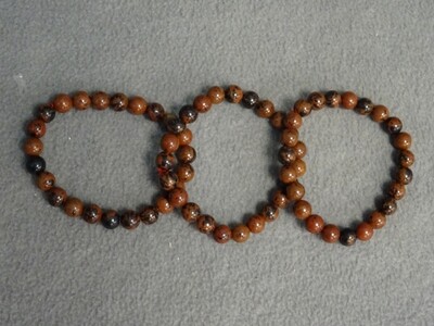 Mahonie obsidiaan kogelarmband