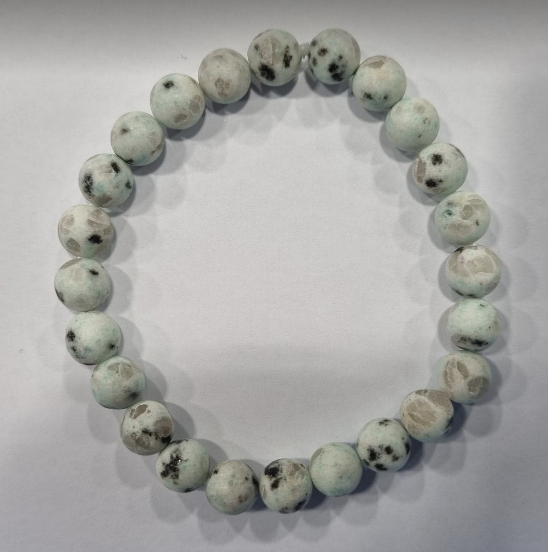 Sesam agaat frosted kogelarmband