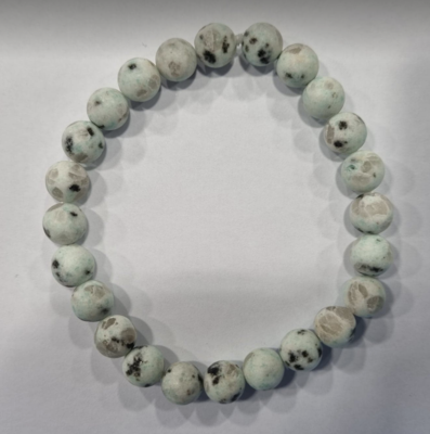 Sesam agaat frosted kogelarmband