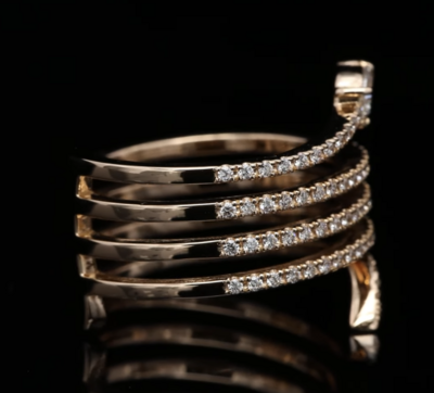 18 Kt roségouden ring