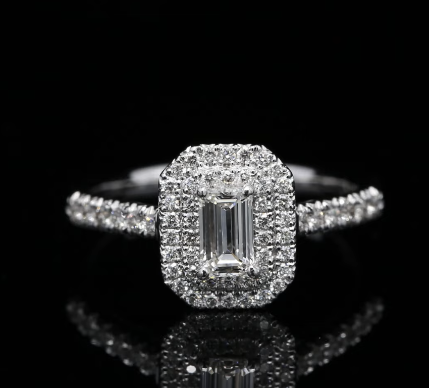 18 kt witgouden ring