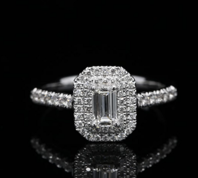 18 kt witgouden ring