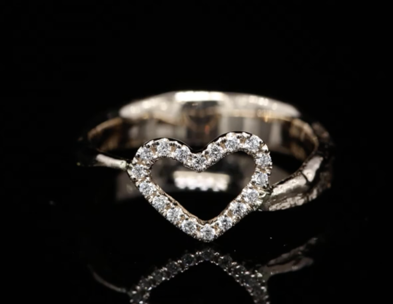 18 Kt geelgouden ring