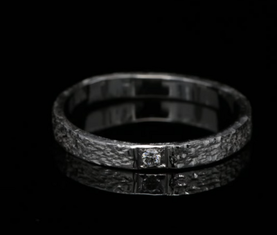 18 Kt witgouden ring